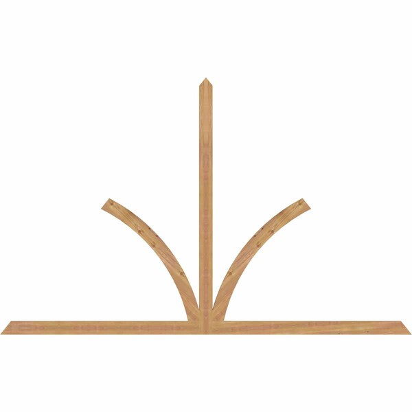 Ekena Millwork Richland Timber Gable Bracket, Western Red Cedar, 108"W x 68"H x 1 1/2"D x 3 1/2"F, 15/12 Pitch GBW108X68X0204RIC00SWR - main